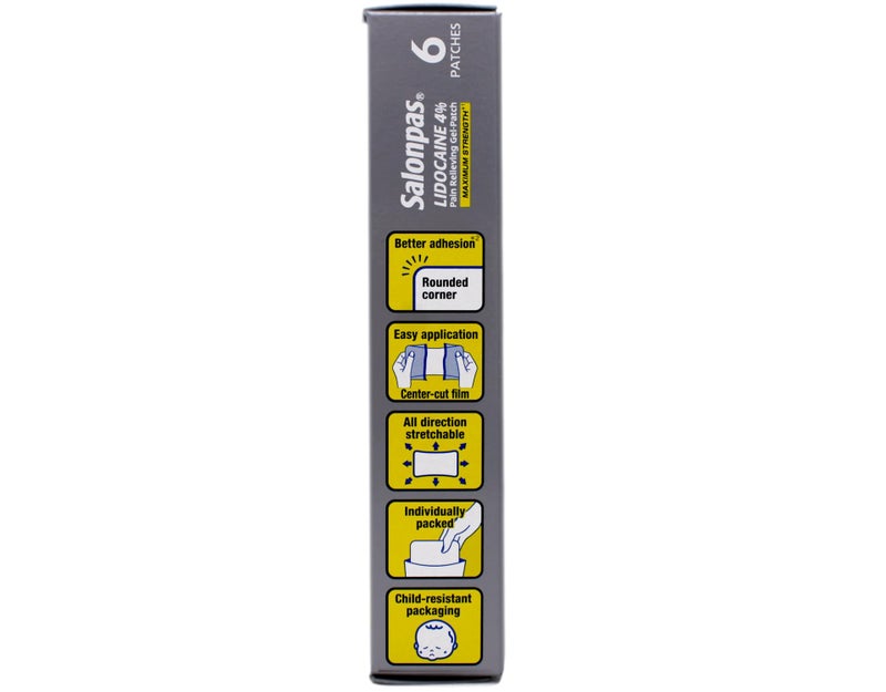 Salonpas LIDOCAINE Special 6 Pack Pain Relieving Maximum Strength Gel Patch! - Image 3