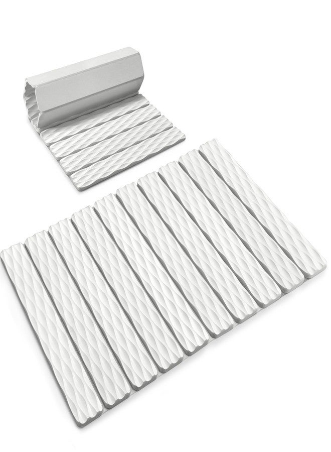 tdcokhe Foldable Stone Bath Mat, Quick-Dry Diatomaceous Earth Stone Drying Mat for Bathroom, Shower Mat Outside Shower, Easy to Store, Easy to Clean - Image 1