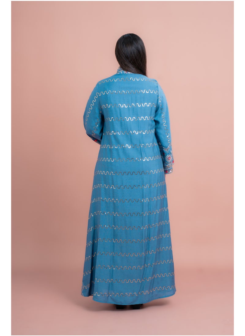 اكسا جلابية عصرية مطرزة  - Image 2