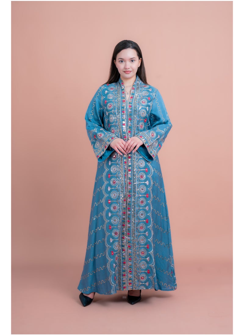 اكسا جلابية عصرية مطرزة  - Image 1