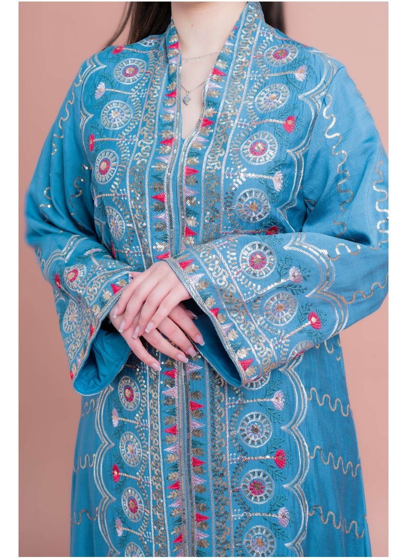 اكسا جلابية عصرية مطرزة  - Image 4