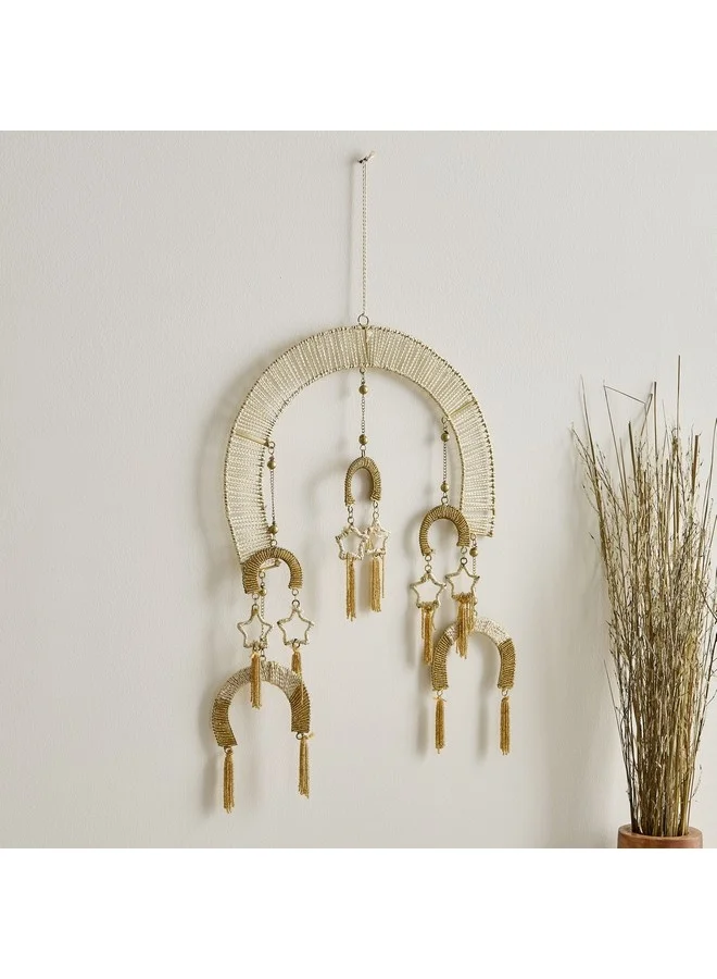 Home Box Enzo Metal with Thread Wrapped Wall Decor 33 x 43 cm