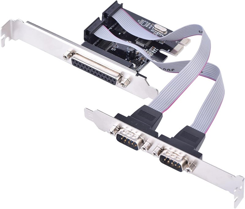 بطاقة توصيل سلسلي PCIE مزدوجة RS232 + LPT للمكاتب، للاتصال عالي السرعة - Image 5