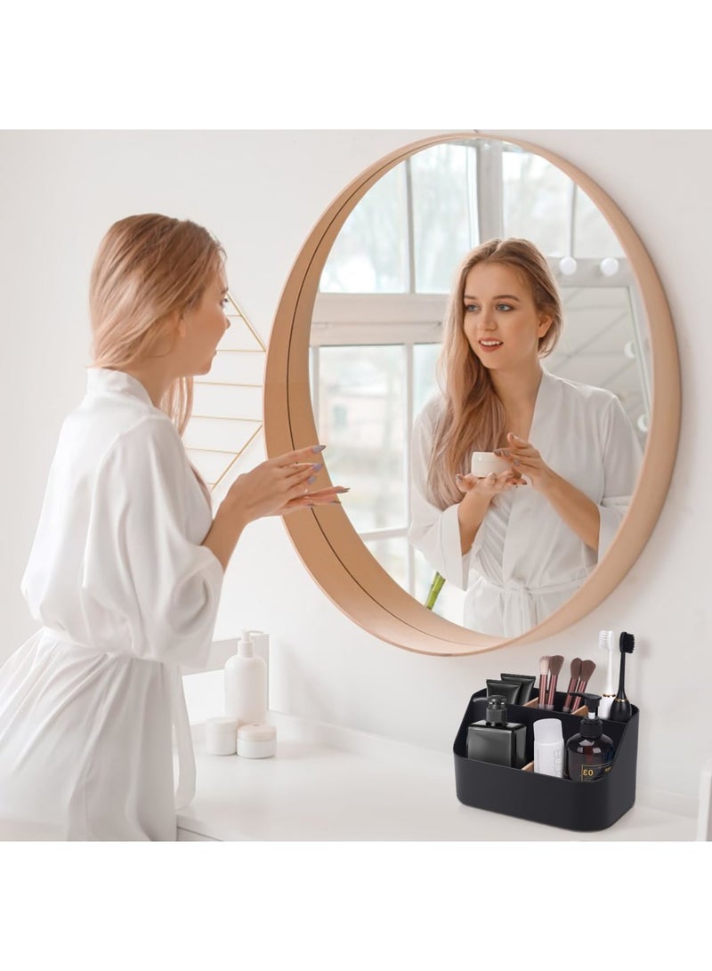 SYOSI Electric Toothbrush Holder for Bathroom, Black Toothbrush and Toothpaste Organizer with Dividers, Countertop Storage Stand for Vanity, Office Sink, Space-Saving Bathroom Accessories (Black) - Image 5