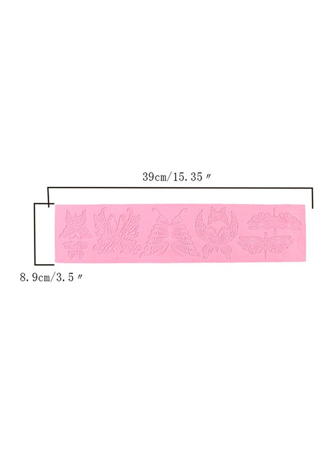 NIBEMINENT Silicone Sugarcraft Cake Decor Mold Pink 39centimeter - Image 2