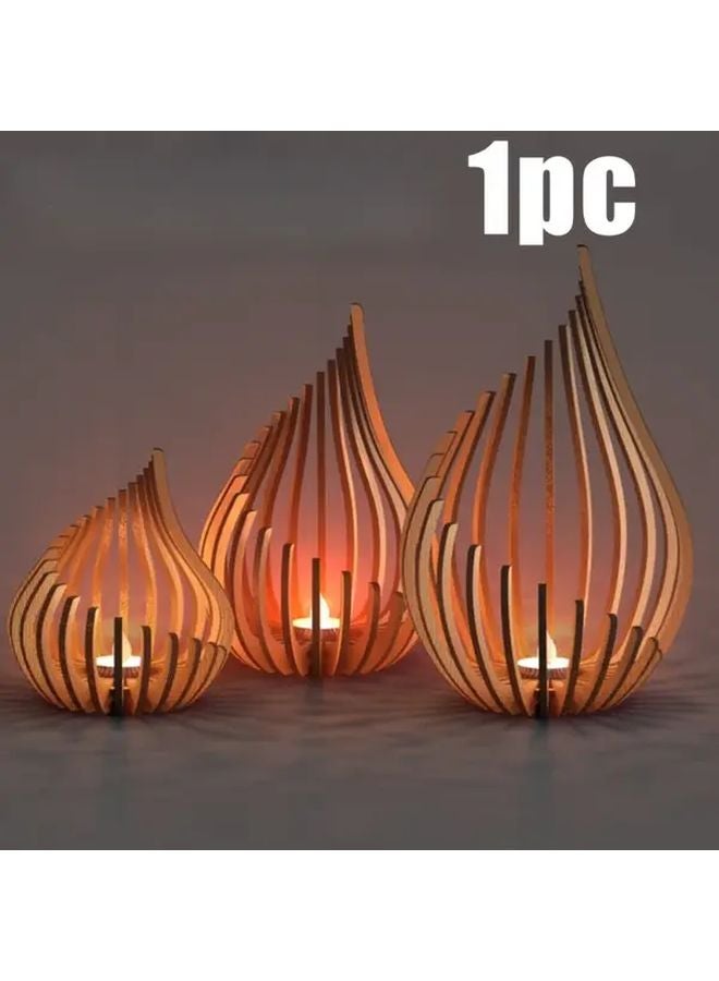 Modern Candle Holder Small Artificial Wood Table Centerpiece Wedding Party Decor - Image 3