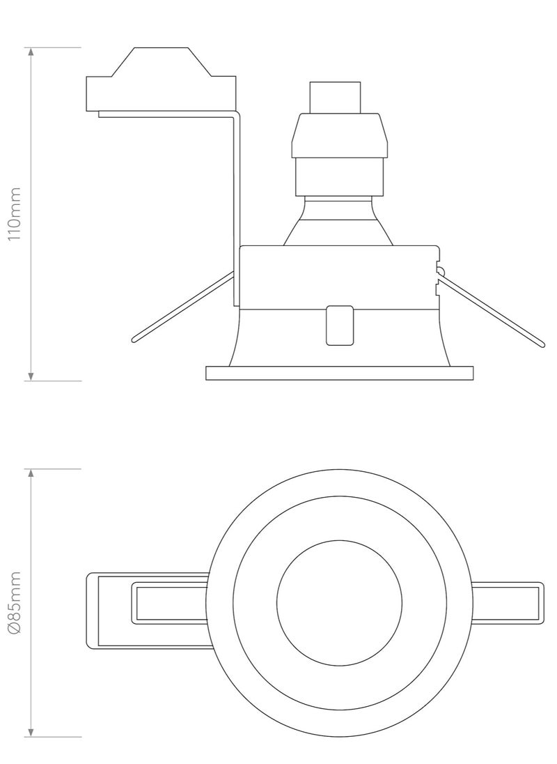 SUN SHINE - Downlight Aluminium Matt Black Ring - Image 1