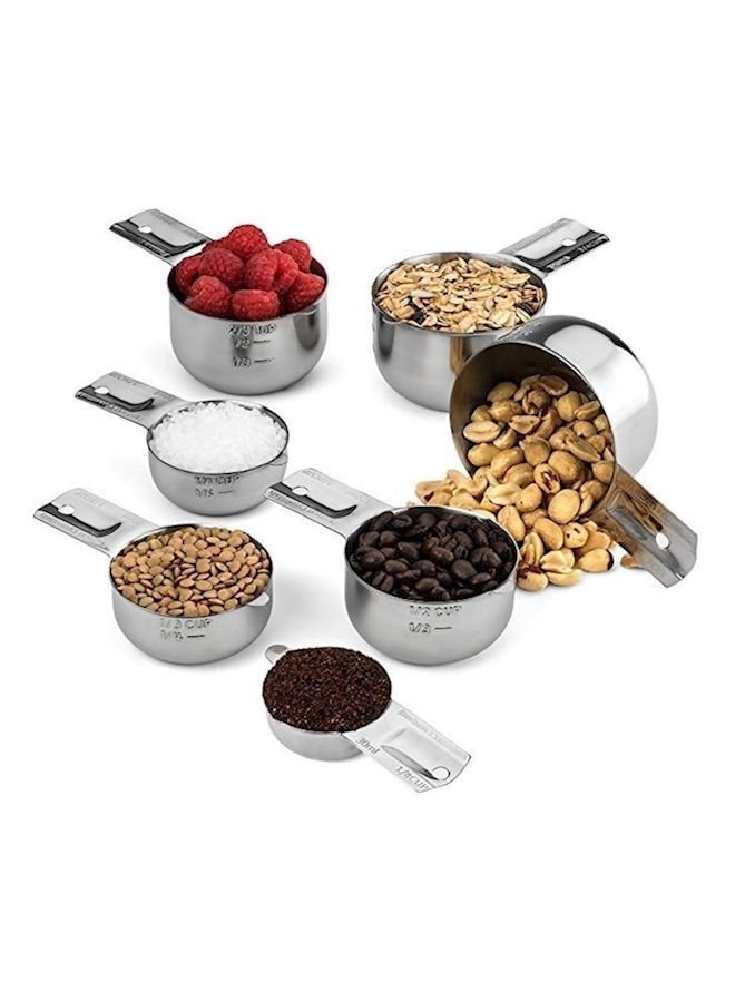 NIBEMINENT 13 Piece Steel Measuring Cups And Spoons Set Silver  - Image 3