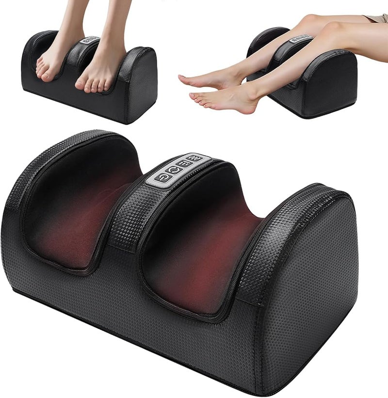 Deciniee Electric Foot Massagers for Pain and Circulation, Circulation Booster for Feet and Legs, Shiatsu Foot Massager with Heat, Calf Massager with Massage Rollers, Gifts for Women and Men, Black - Image 1