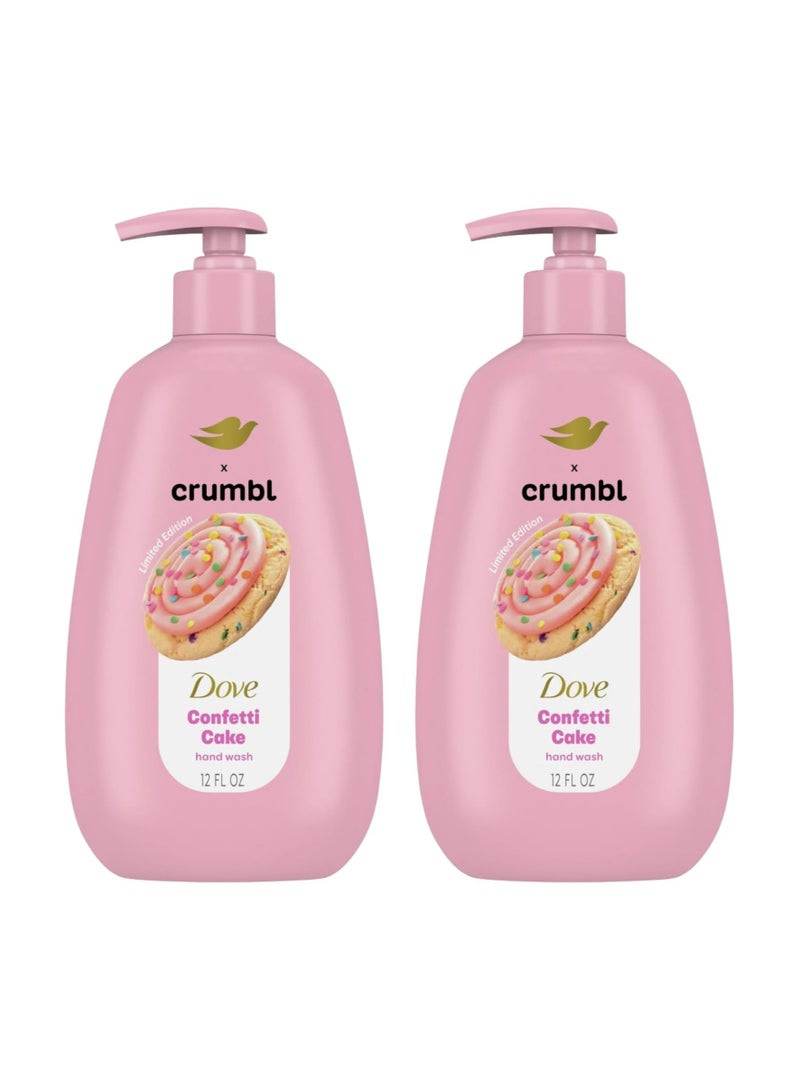 Dove X Crumbl Moisturizing Hand Soap 2-Pack 355ml Pump Limited Edition (Confetti Cake)