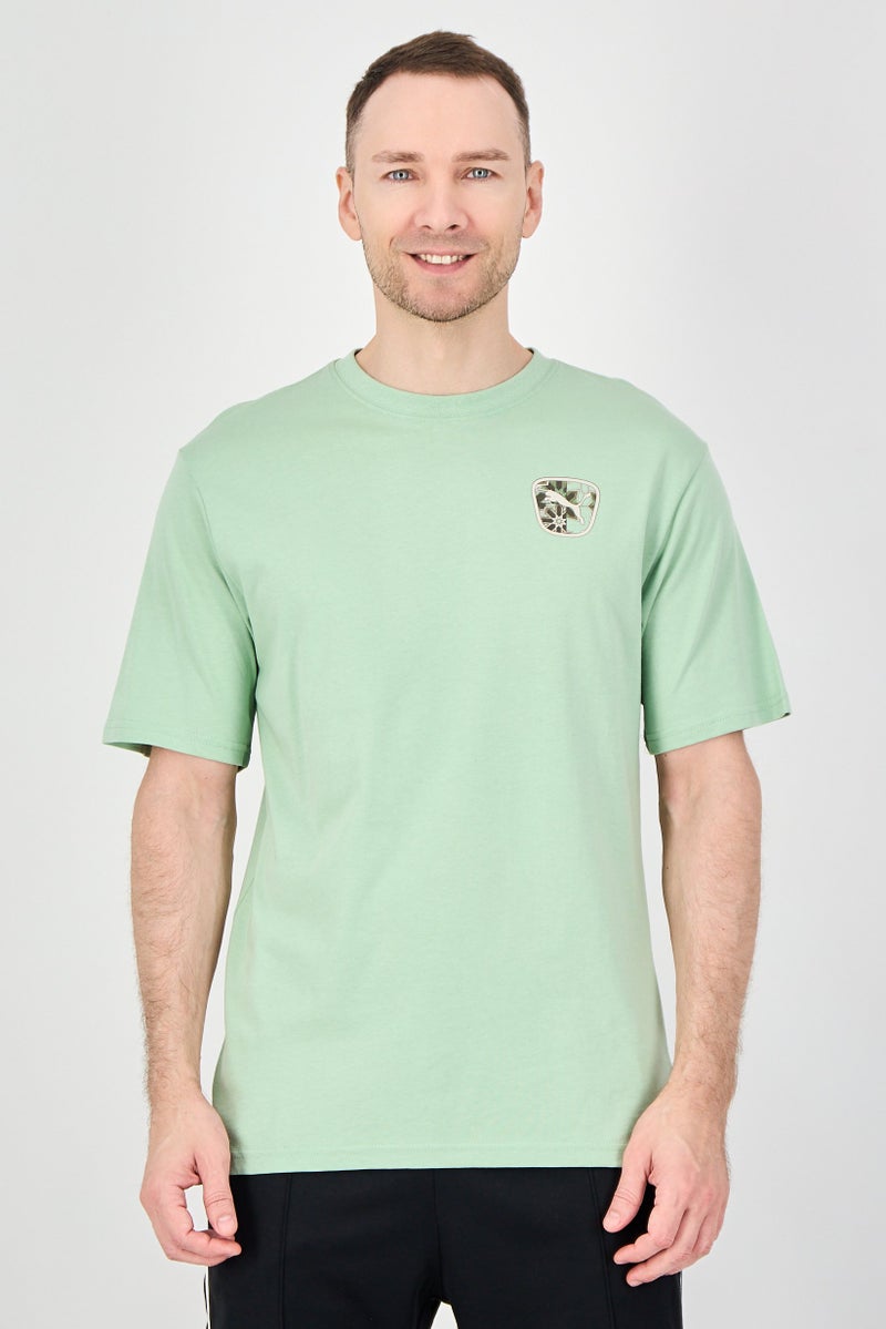 PUMA Men Relaxed Fit Short Sleeve Palermo Outdoor T-Shirt, Mint Green - Image 1