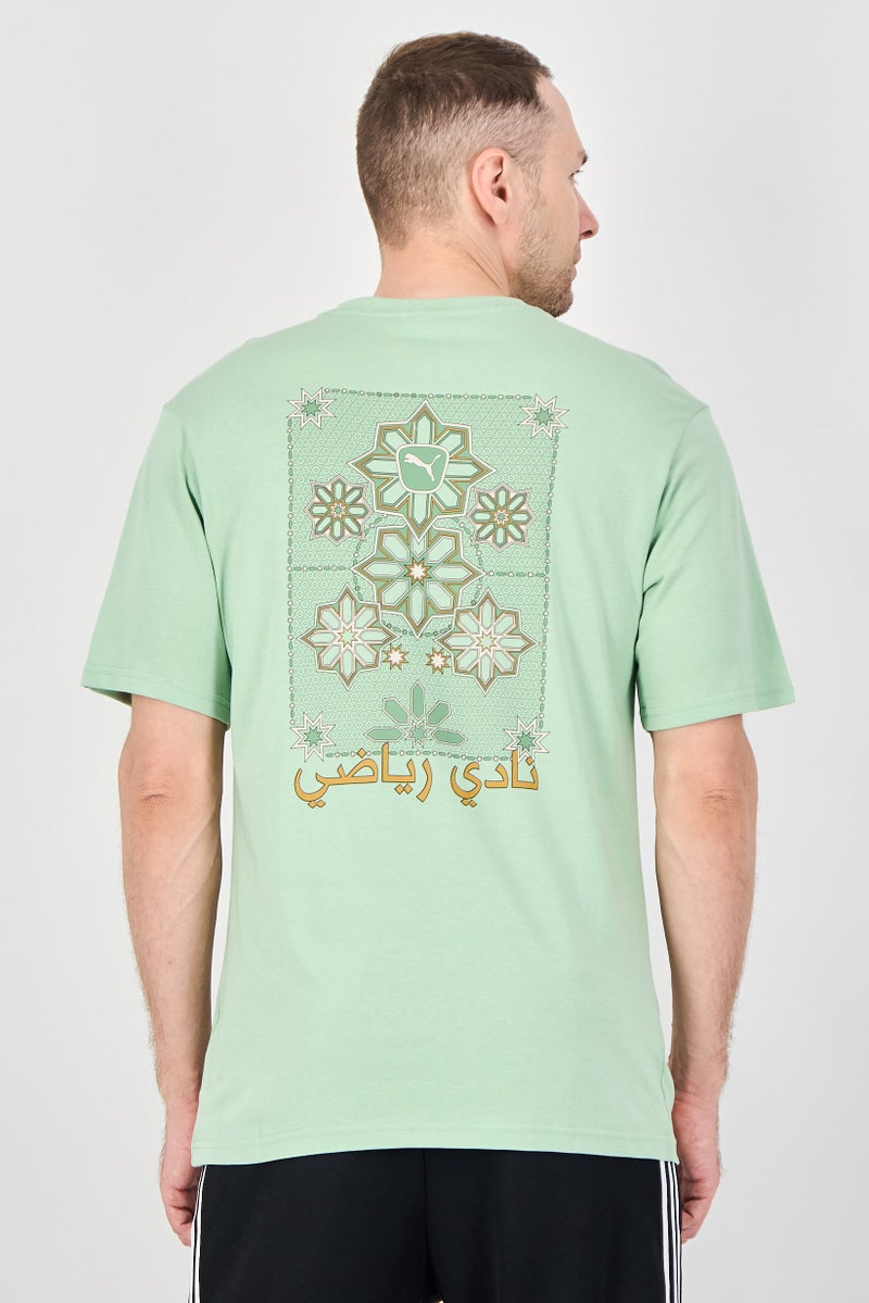 PUMA Men Relaxed Fit Short Sleeve Palermo Outdoor T-Shirt, Mint Green - Image 3