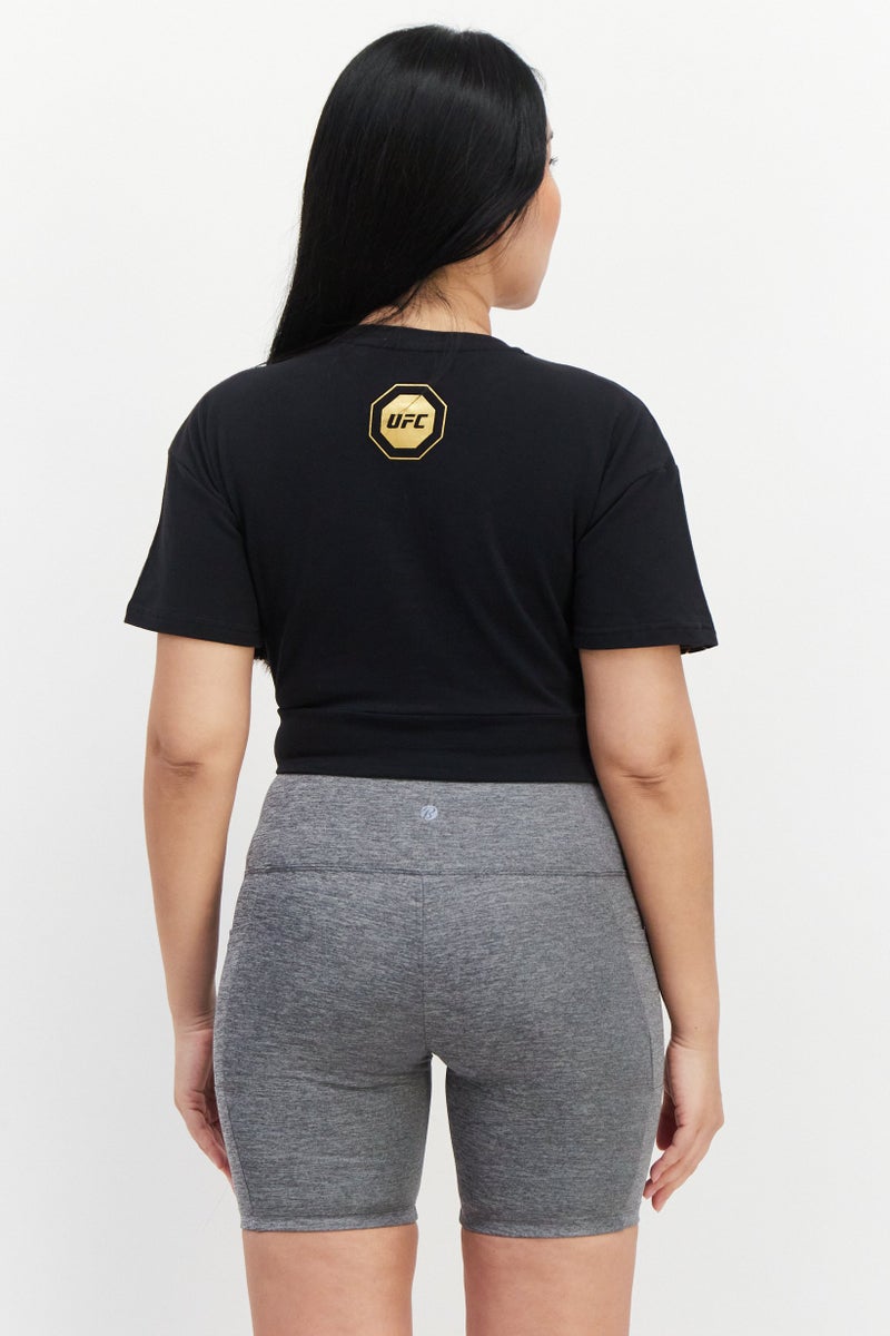 Ufc Women Sportswear Fit Brand Logo Training Top, Black - Image 3