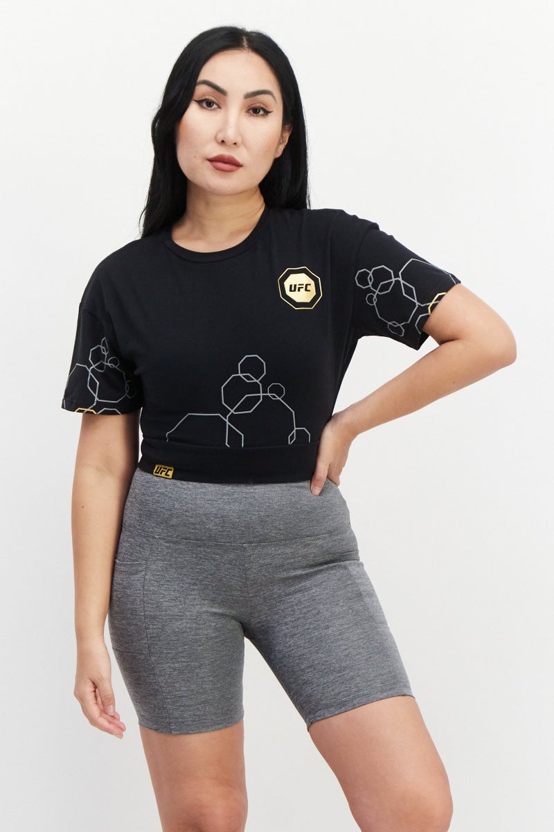 Ufc Women Sportswear Fit Brand Logo Training Top, Black - Image 1