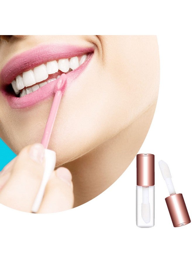 Mydio 50 Pack 1.2Ml Clear Mini Lip Gloss Tube Empty Lip Balm Containers With Rose Gold Lid For Lipstick (Rose Gold) - Image 3
