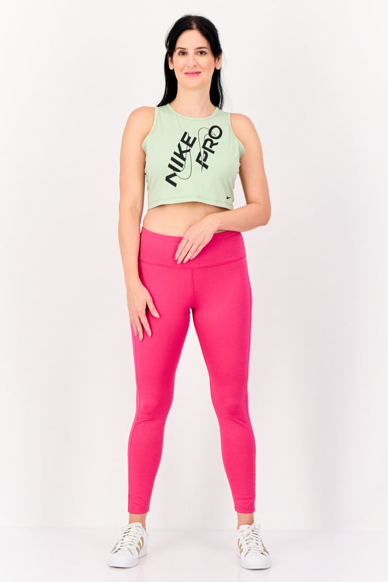 Nike Women Tight Fit Brand Logo Running 7/8 Leggings, Fuchsia - Image 4