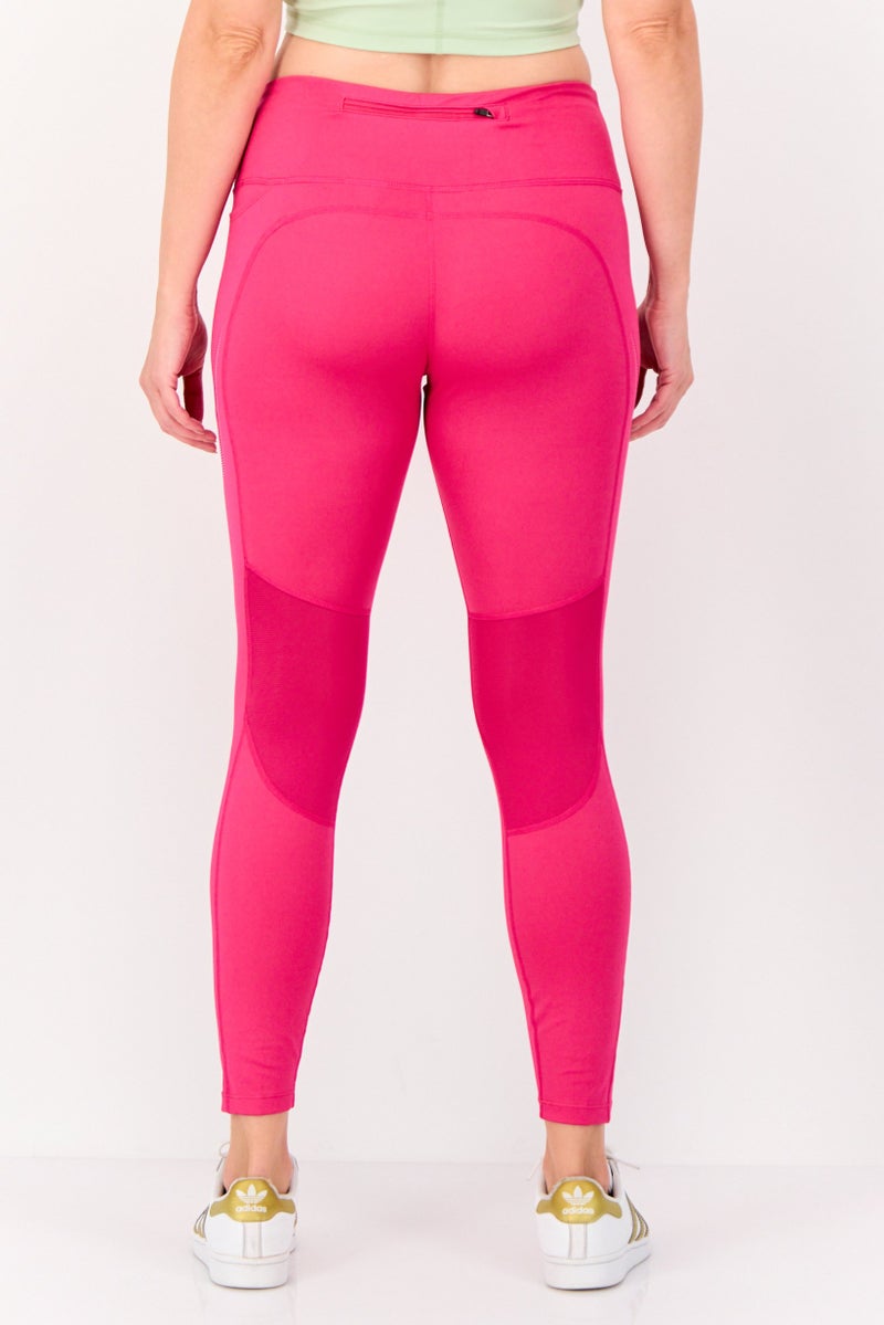 Nike Women Tight Fit Brand Logo Running 7/8 Leggings, Fuchsia - Image 2