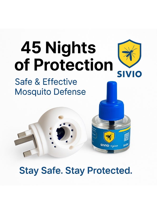 Sivio سيفو مبخر سائل لمكافحة البعوض – حماية حتى 45 ليلة - Image 1