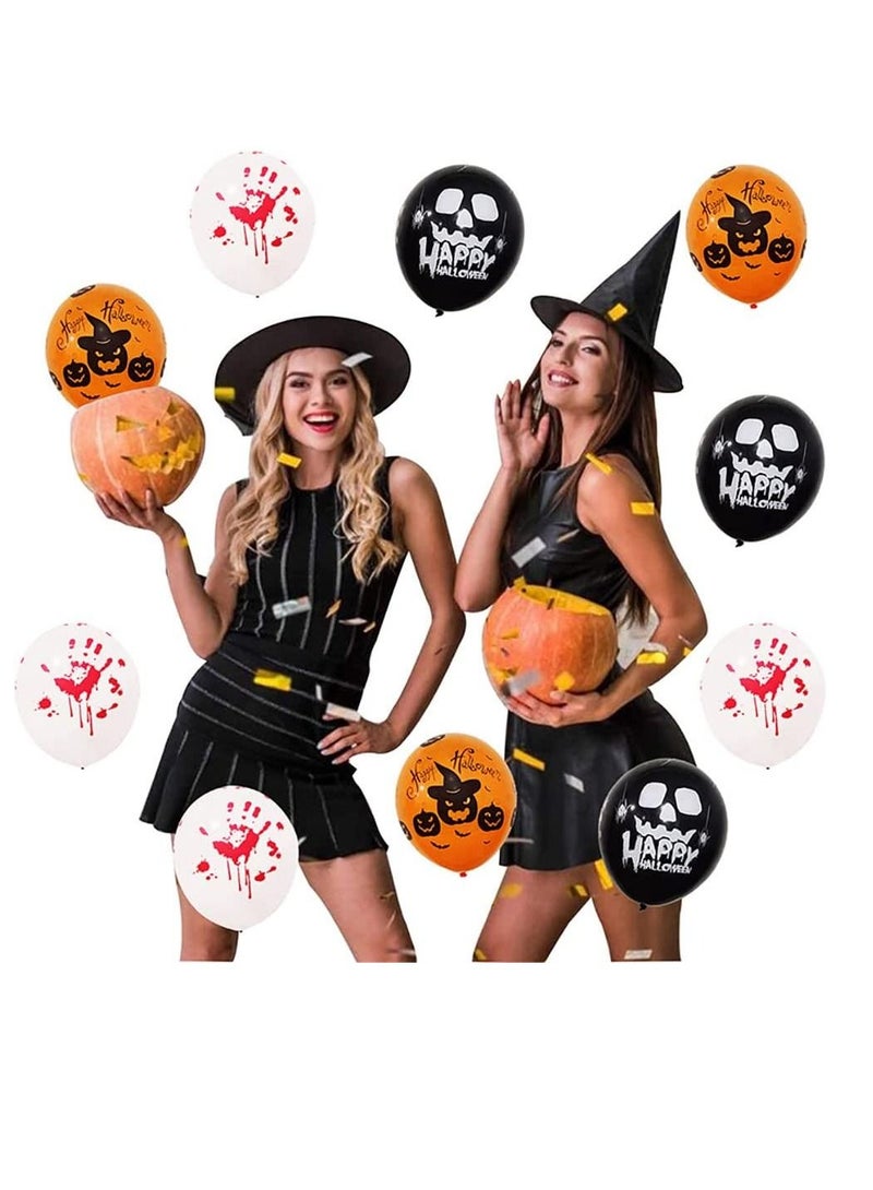 Halloween Decorative Balloons, Latex Balloons Pumpkin Spider Balloons Party Supplies, Halloween Christmas Horror Party Supplies  - Image 5