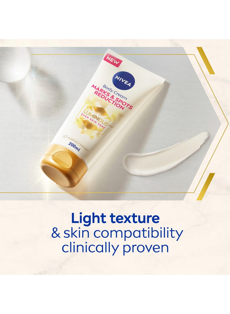 Nivea Luminous 630 Body Cream Marks And Spots Reduction 200ml - Image 3