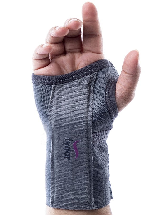 TYNOR Elastic Wrist Splint, Grey, Right, Medium, 1 Unit - Image 1