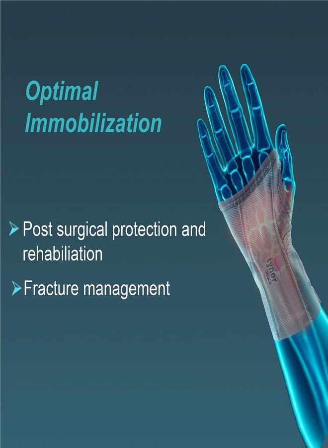 TYNOR Elastic Wrist Splint, Grey, Right, Medium, 1 Unit - Image 2