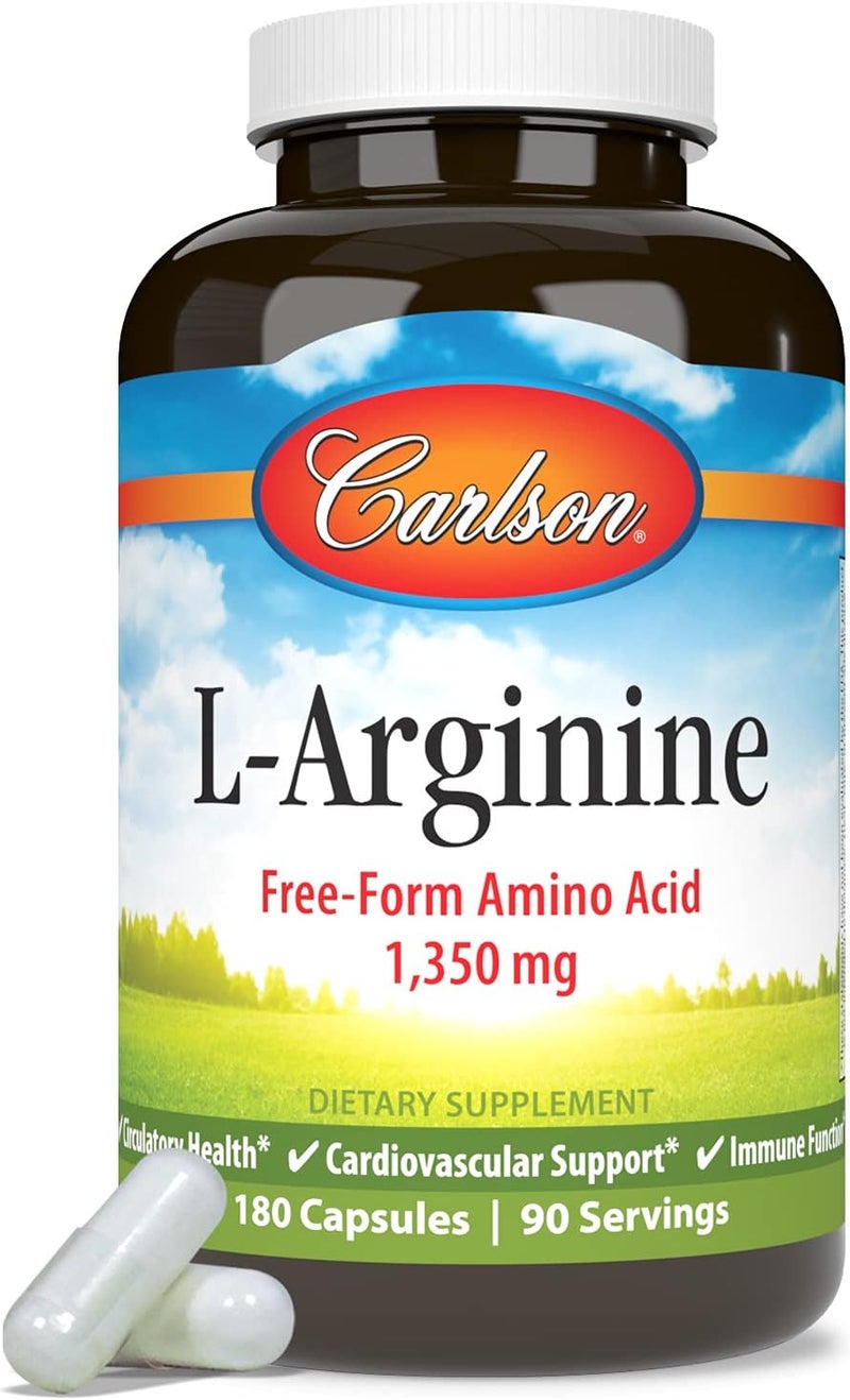 Carlson  LArginine 675 mg Circulatory Health Support 180 Capsules - Image 5