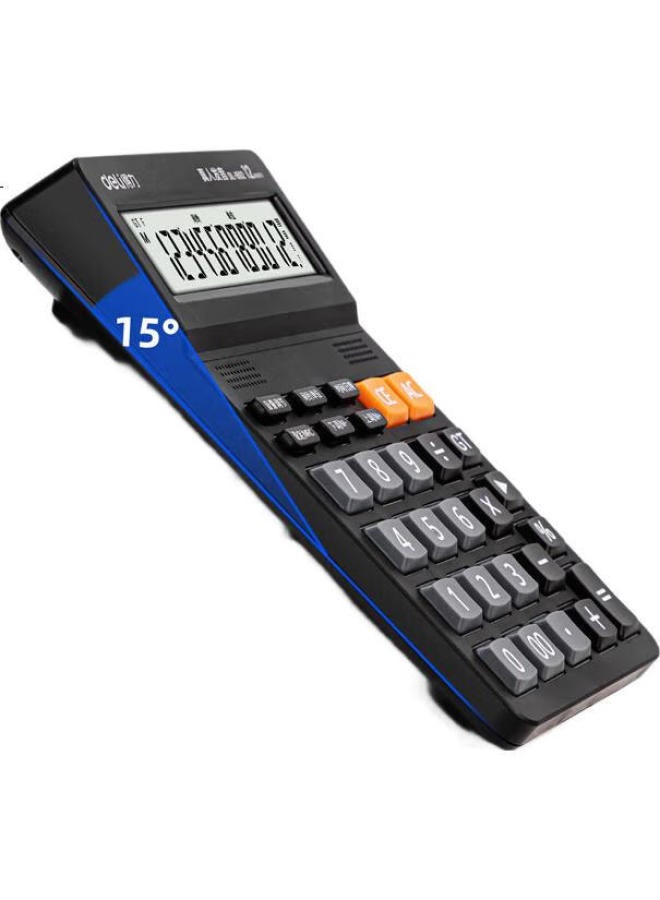 Deli 12-Digit Financial Supermarket Universal Voice Calculator, Desktop Voice Calculator, Student/Office Mental Math, Black 1502 - Image 1