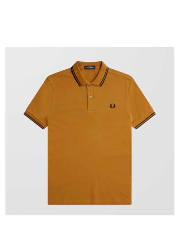 FRED PERRY Fred Perry Wheat polo Shirt men's short-sleeved cotton slim-fit business casual lapel top 
