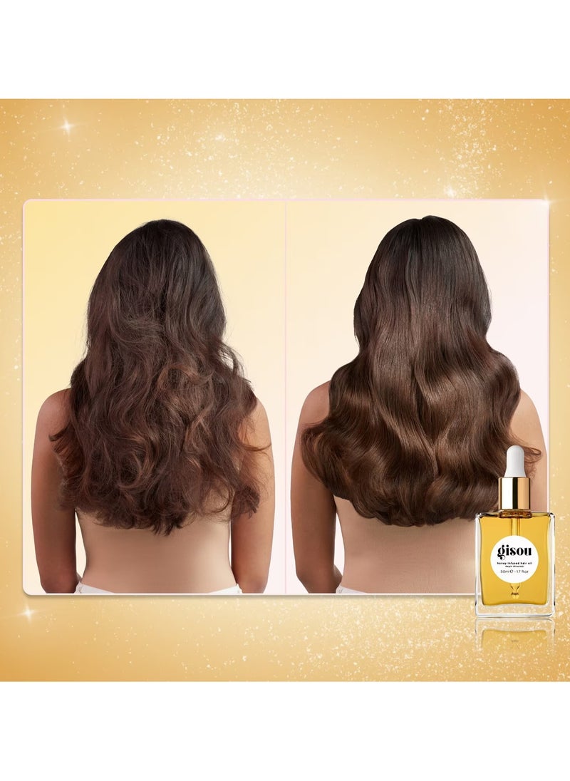 Gisou A duo of honey hair oil and lip oils  - Image 3