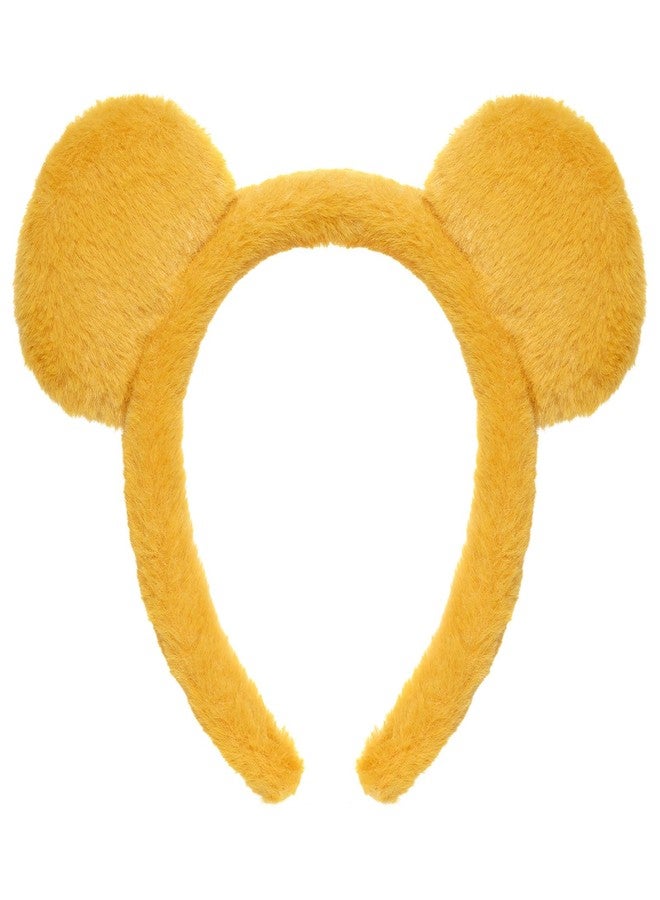 Bskifnn Yellow Bear Costume Bear Ears Headband Chipmunks Halloween Costumes Accessory for Animals Cosplay Makeup Face Washing - Image 1