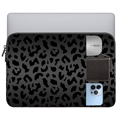 GABraden Laptop Sleeve Bag 15.6-16 inch,Compatible with MacBook Air 15 inch M2 2023 A2941/16 Pro M2 A2780 M1 A2485 /Pro Retina 15 A1990,Chromebook,HP,15.3-16 inch Notebook (Black Leopard Cheetah) - Image 1