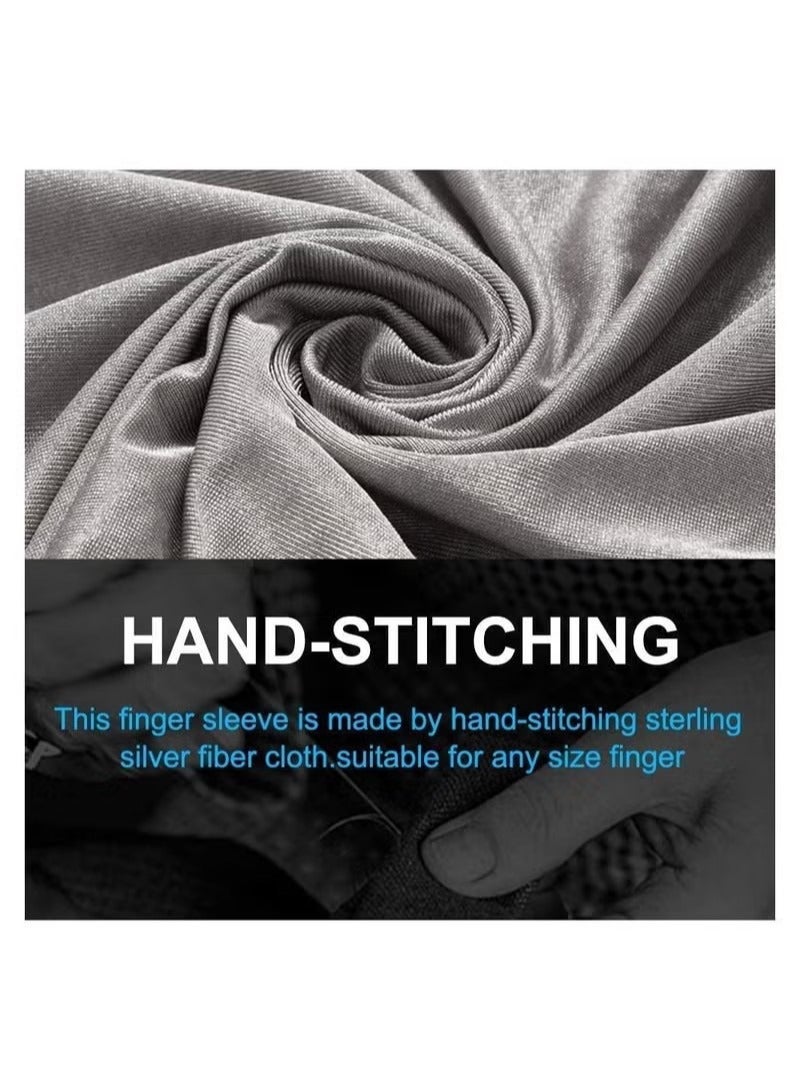 PUBG Mobile Game Finger Sleeve Sets, Sterling Silver Fiber, Anti-Sweat Breathable Full Touch Screen Sensitive Shoot Aim Joysticks Finger Set, Rules of Survival (5 Pack, Gray)  - Image 5