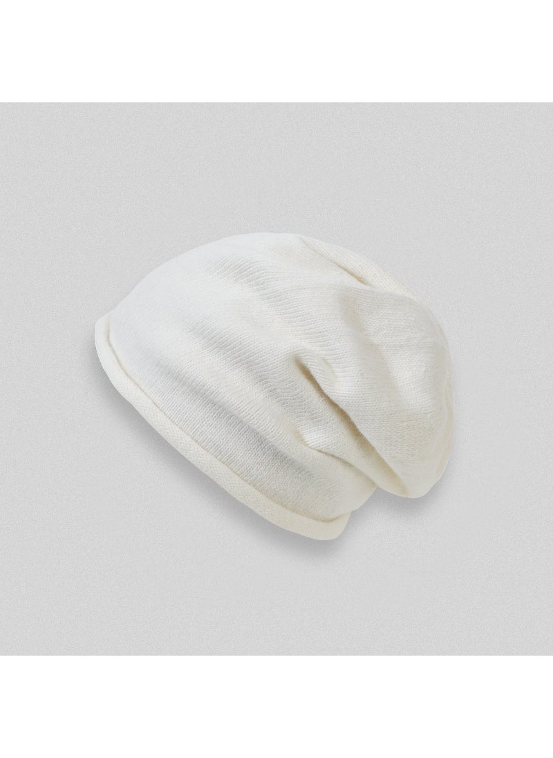 Generic - Cold Hat Autumn and Winter Solid Color Curled Heap Hat Mens and Womens Korean-style All-match Knitted Hat Rabbit Velvet Warm Cyber Celebrant Wool Hat Sky Blue - Image 1