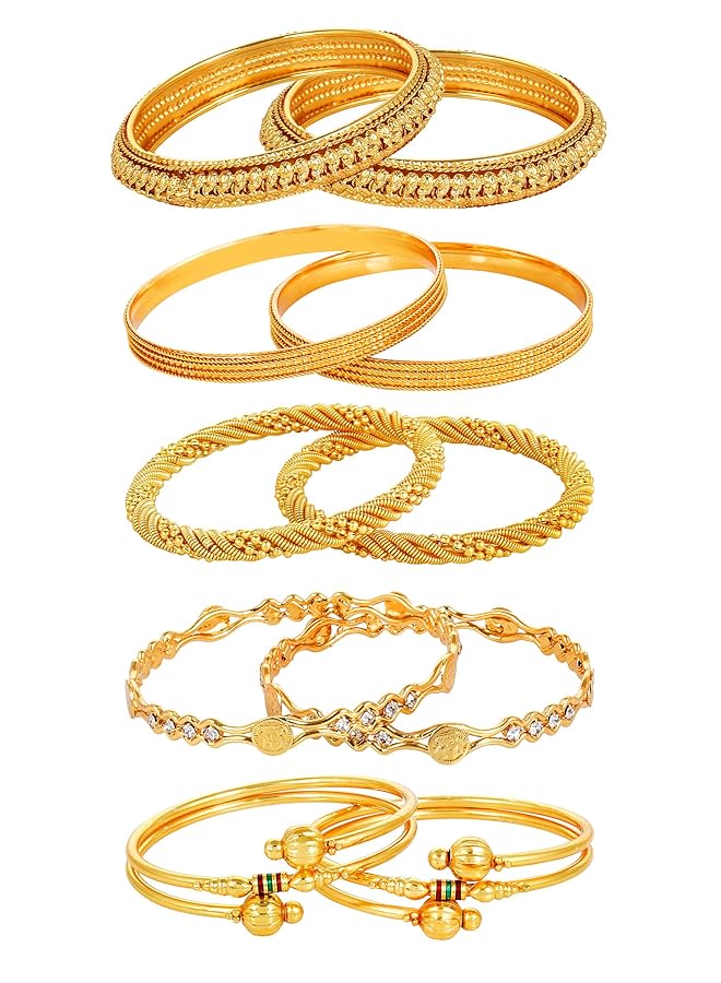 YouBella Stylish Traditional Jewelery Gold Plated Bangle Set For Women - Image 1