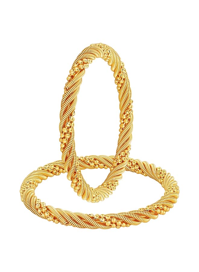 YouBella Stylish Traditional Jewelery Gold Plated Bangle Set For Women - Image 3