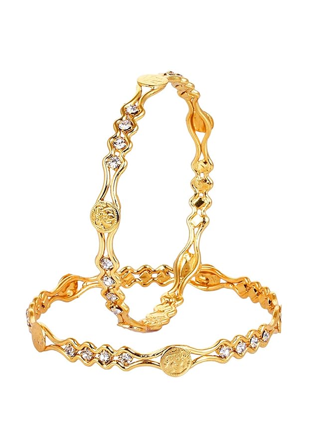 YouBella Stylish Traditional Jewelery Gold Plated Bangle Set For Women - Image 5