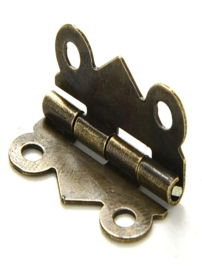ORGNER Pack of 24 Mini Vintage-Style Hinges 20x24 mm with Screws for Wooden Boxes, Jewelry Boxes & Craft Boxes - Antique Finish Hardware for DIY Projects, Storage Boxes & Small Cabinets - Image 4