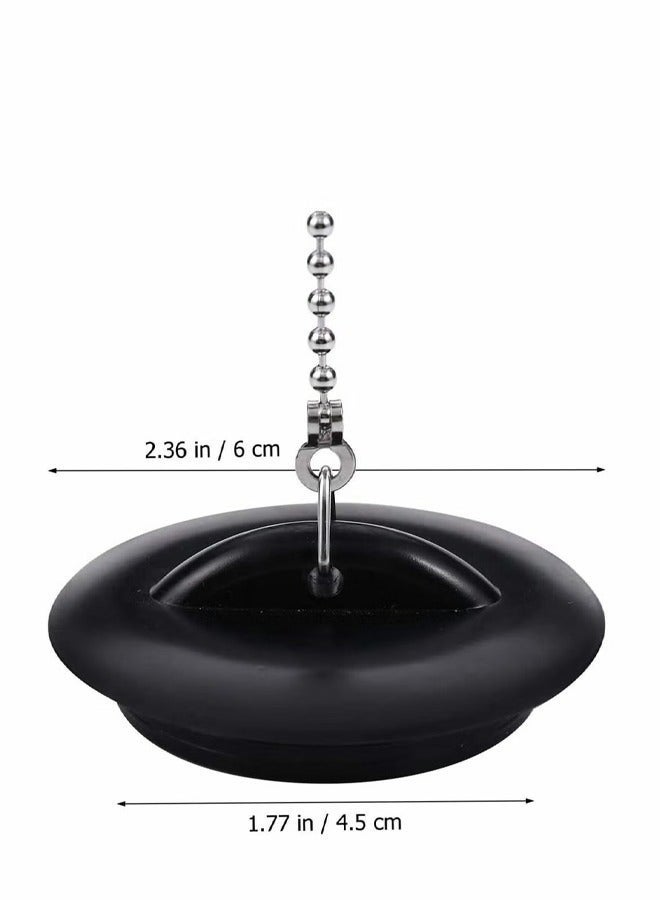 2PCS Wear Resistant Silicone Tub Stopper Bathroom Sink Drain Plug With Chains Fit Kitchen Bathroom Sinks Wash Basin Bathtub Laundry And Other Drain Strainer - Image 4