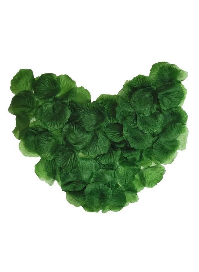 RuiChy - 1000Pcs Artificial Silk Rose Petals For Wedding Flowers Home Party Romantic Night Anniversary Valentine'S Day Dark Green - Image 1