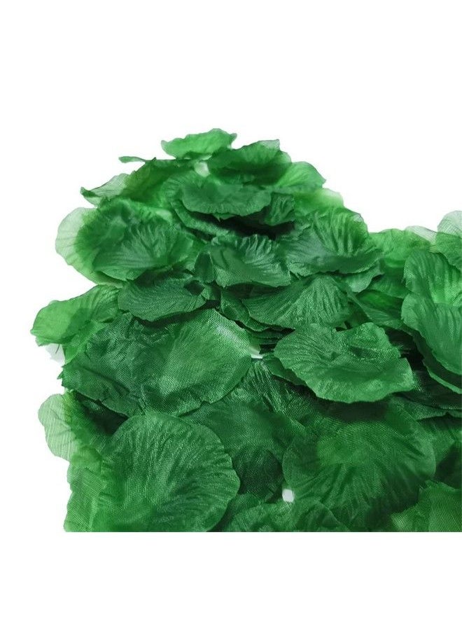 RuiChy - 1000Pcs Artificial Silk Rose Petals For Wedding Flowers Home Party Romantic Night Anniversary Valentine'S Day Dark Green - Image 1