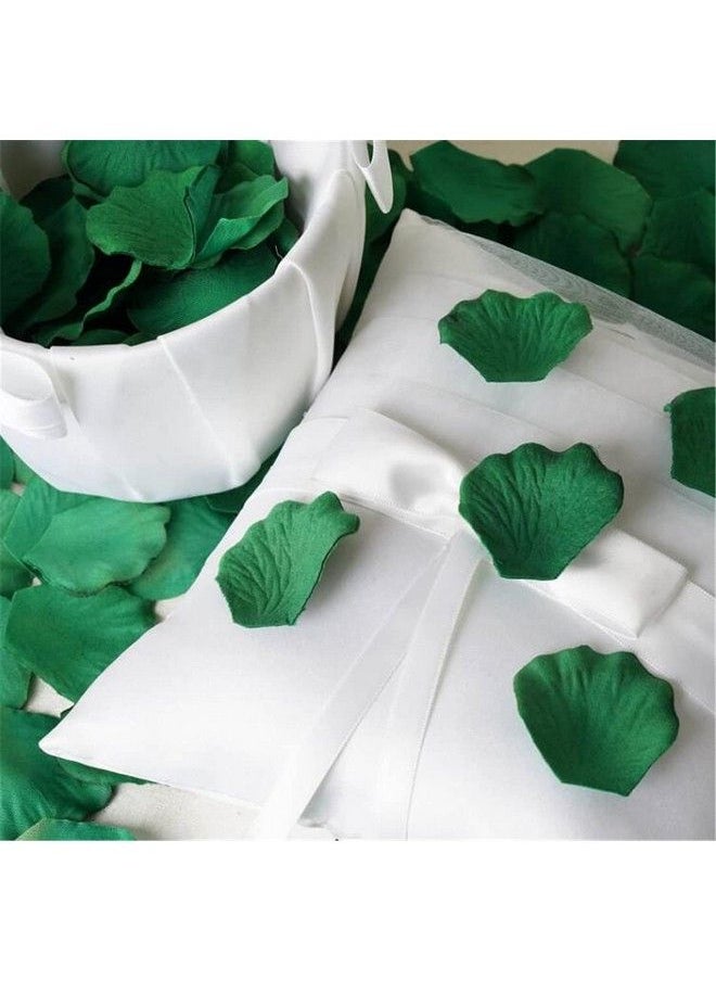 RuiChy - 1000Pcs Artificial Silk Rose Petals For Wedding Flowers Home Party Romantic Night Anniversary Valentine'S Day Dark Green - Image 1