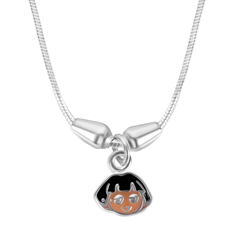 silver chest 925 Pure Silver necklace set for girls/kids| Jewellery for Kids |Neck chain with Love Design Accessories | Fancy & Stylish Accessories| Set for for Party Jewelry| Gift- Age 0 to 5 Years - Image 1