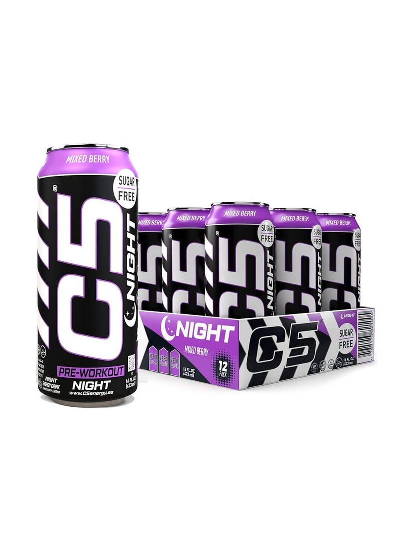 C5 NIGHT Sugar Free Mixed Berry 473ml Pack of 12 - Image 1