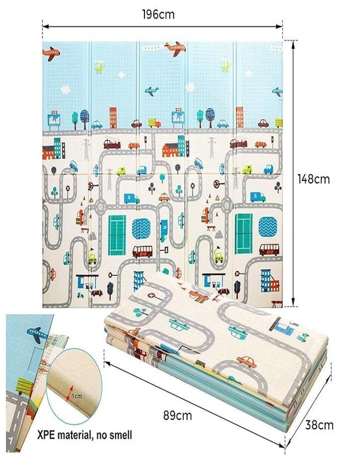 Metreno Extra Large Reversible Baby Play Mat, BPA Free Learning & Crawling Foldable Foam Mat (6x5 ft, 0.6cm Thickness) Multicolor - Image 4