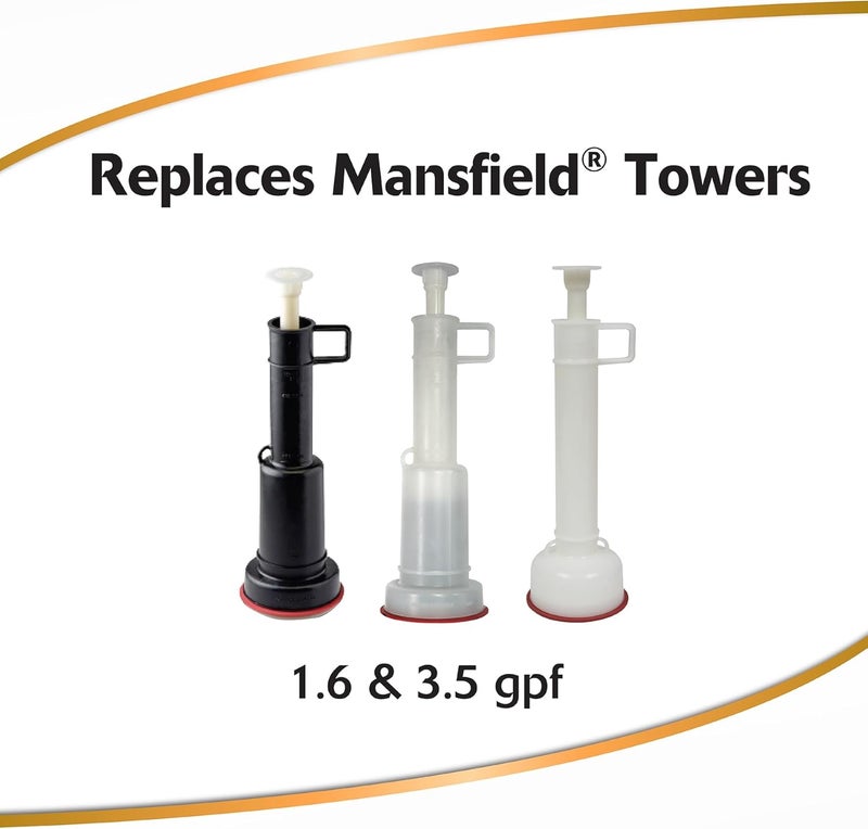 Korky Korky Fits Mansfield 210 and 211 Universal Toilet Flush Valve  Seal Kit  Replaces Black and White Flush Towers  Long Lasting Material  4033BP  - Image 3