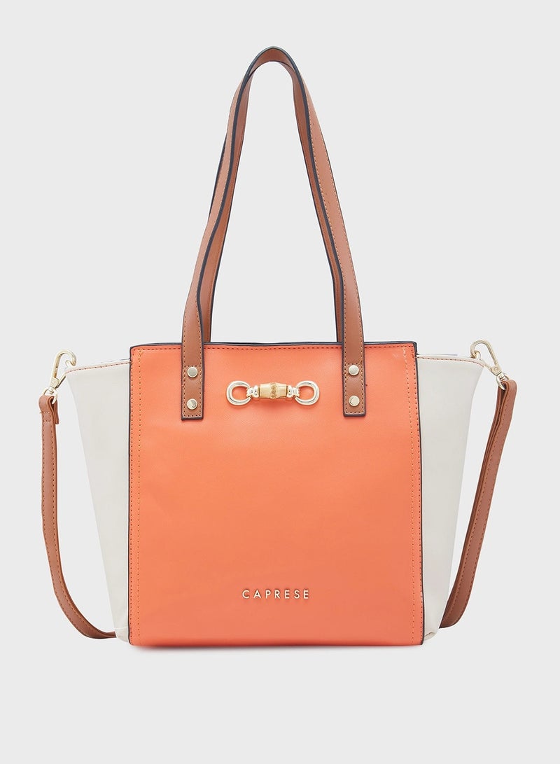CAPRESE-EVA SATCHEL MEDIUM ORANGE - Image 1