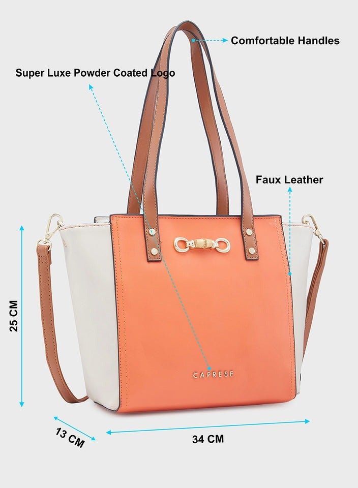 CAPRESE-EVA SATCHEL MEDIUM ORANGE - Image 3