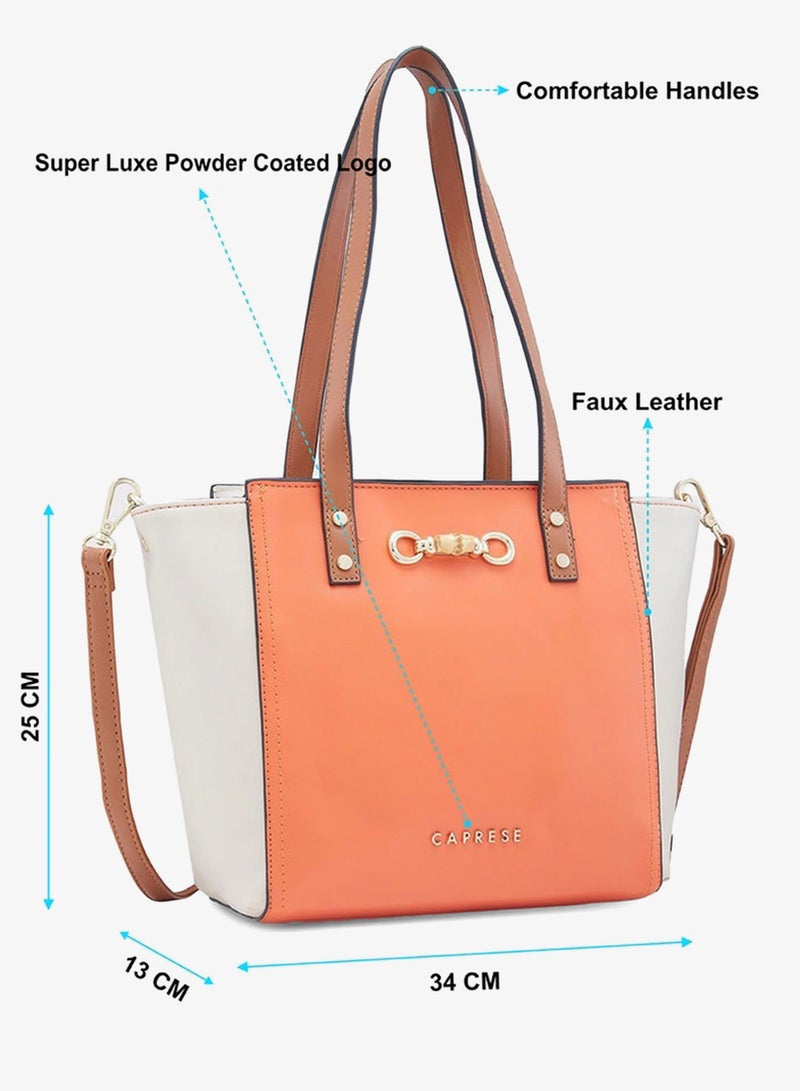CAPRESE-EVA SATCHEL MEDIUM ORANGE - Image 3
