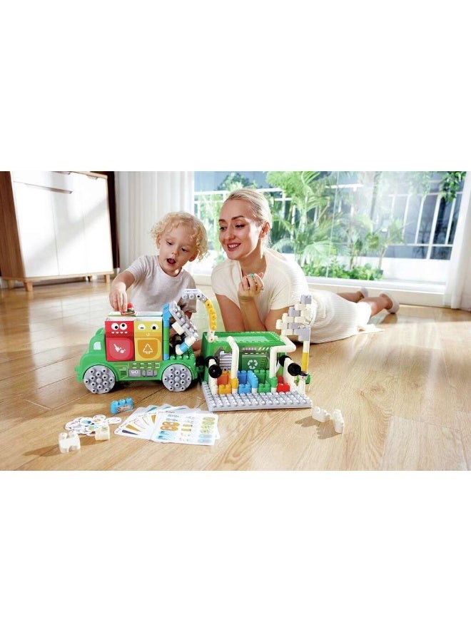 Hape مجموعة بناء شاحنة فرز القمامة هابي بولي إم (101 قطعة) - Image 1